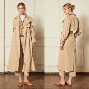 Boyish The Maxwell Trench Coat XL in Crowd Brown Organic Cotton + Tencel Lyocell